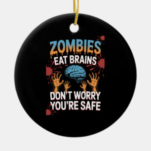 Halloween Zombie Ceramic Tree Decoration