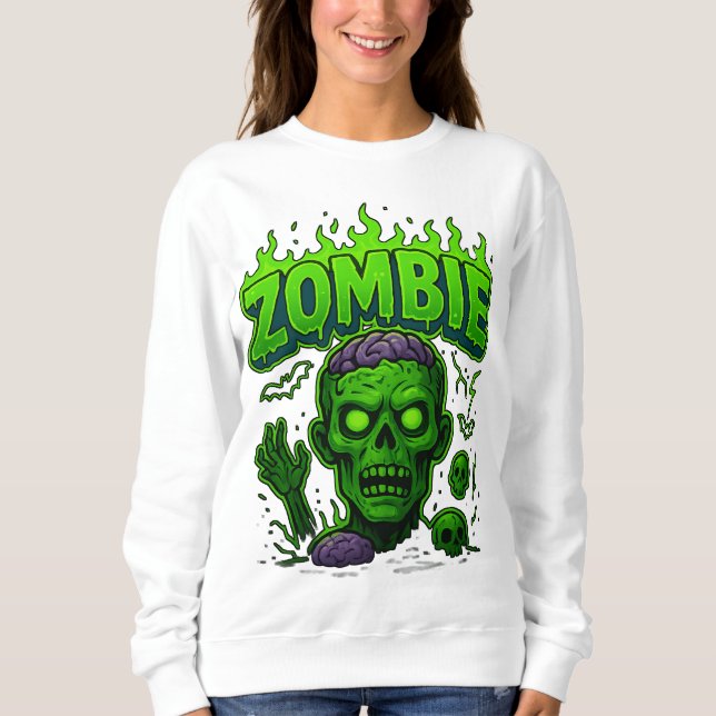 Halloween Zombie Clothes | Spooky Unisex Sweatshirt (Front)