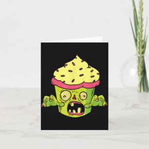 Halloween Zombie Cupcake Muffin Monster Foodie Card