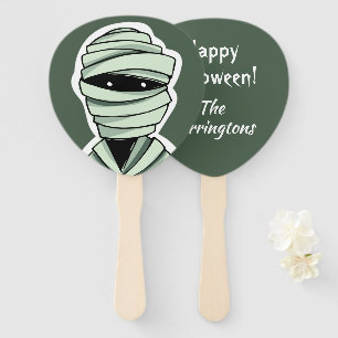 Halloween Zombie custom text hand fan set