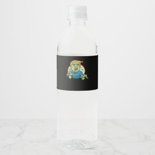 Halloween Zombie Funny Classic Water Bottle Label