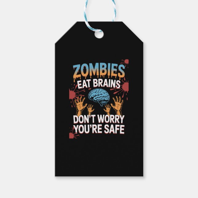 Halloween Zombie Gift Tags (Front)