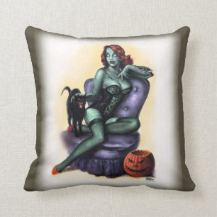 Halloween Zombie Girl Pin Up Cushion
