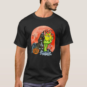 Halloween Zombie Hand Holding Softball Ball Player T-Shirt