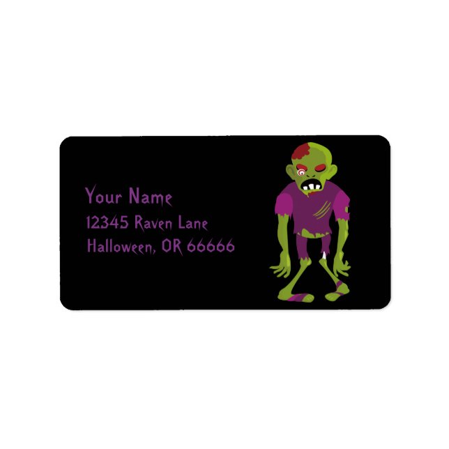 Halloween Zombie Label (Front)