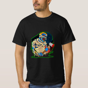 Halloween Zombie Monster Mummy Bandages Blood Axe T-Shirt