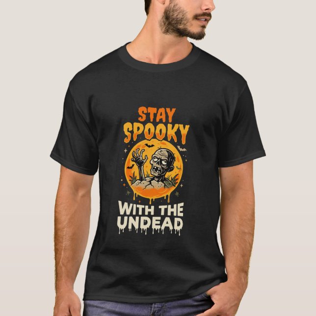 Halloween Zombie Moon Chill T-Shirt (Front)