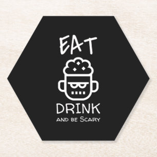 Halloween Zombie Paper Coaster