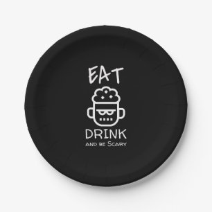 Halloween Zombie Paper Plate