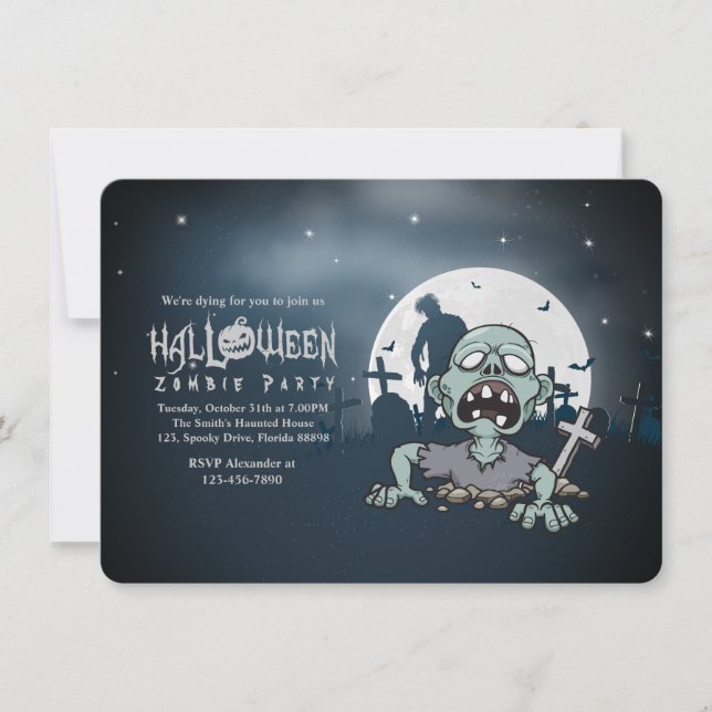 Halloween Zombie Party |  Invitation (Front)