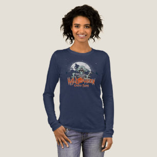 Halloween Zombie Party Women Long Sleeve Tri-Blend Shirt