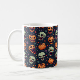 Halloween Zombie & Pumpkin  Coffee Mug