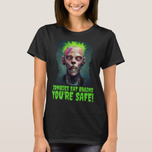 Halloween Zombie Punk Horror Poster Party Costume T-Shirt