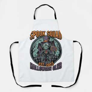 Halloween Zombie Shirt Funny Spook Squad Engraved  Apron