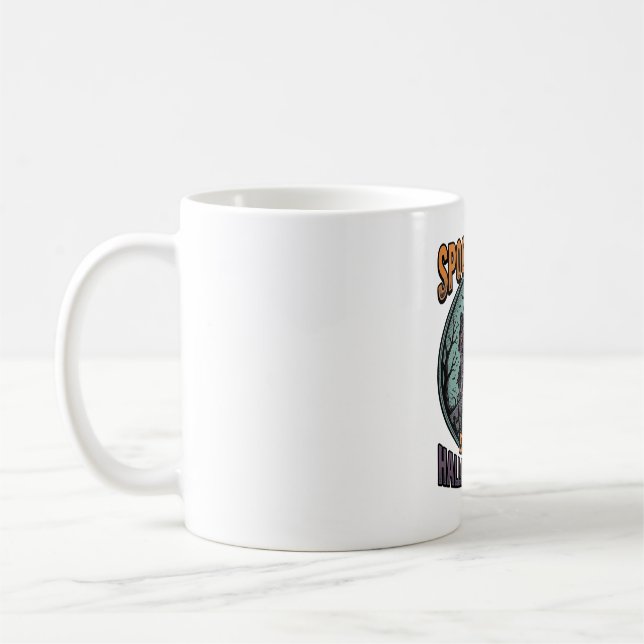 Halloween Zombie Shirt Funny Spook Squad Engraved  Coffee Mug (Left)