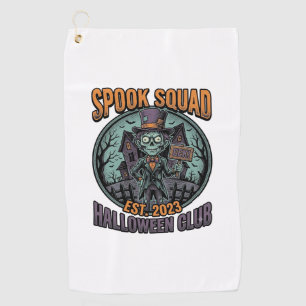 Halloween Zombie Shirt Funny Spook Squad Engraved  Golf Towel