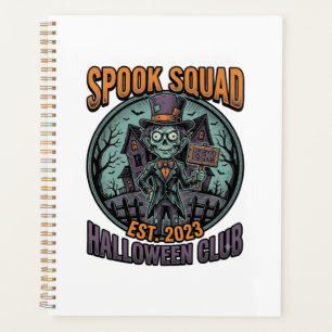 Halloween Zombie Shirt Funny Spook Squad Engraved Planner
