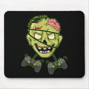 Halloween Zombie Video Gamer Controllers Boys Kids Mouse Pad