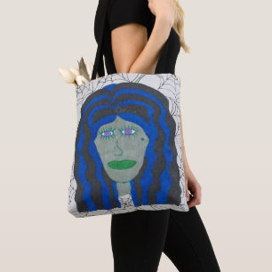 Halloween Zombie Woman Tote Bag