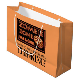 Halloween Zombie Zone Fresh Food Brainz Large Gift Bag