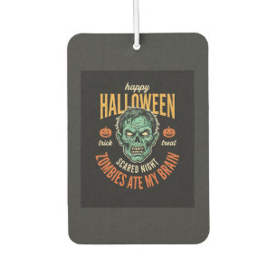 Halloween Zombies Ate My Brain Car Air Freshener