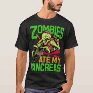 Halloween Zombies ate my Pancreas type One Diabete T-Shirt