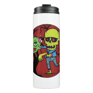 halloween zombies thermal tumbler
