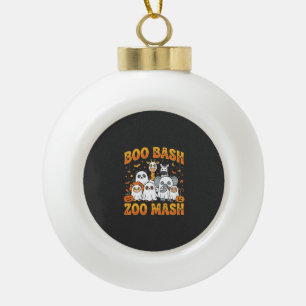 Halloween Zoo Animals Boo Bash Zoo Mash_1 Ceramic Ball Christmas Ornament