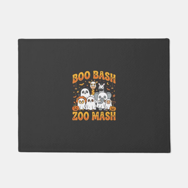 Halloween Zoo Animals Boo Bash Zoo Mash_1 Doormat (Front)