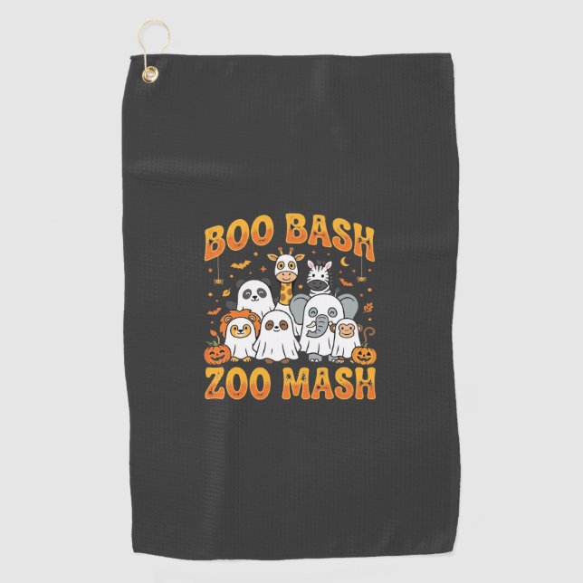 Halloween Zoo Animals Boo Bash Zoo Mash_1 Golf Towel (Front)