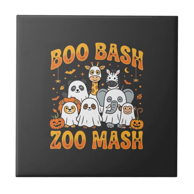 Halloween Zoo Animals Boo Bash Zoo Mash_1 Tile (Front)