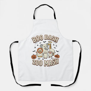 Halloween Zoo Boo Bash Funny Animal Party_1 Apron