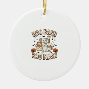 Halloween Zoo Boo Bash Funny Animal Party_1 Ceramic Tree Decoration