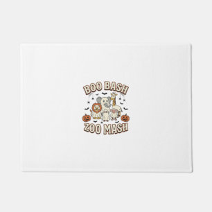 Halloween Zoo Boo Bash Funny Animal Party_1 Doormat