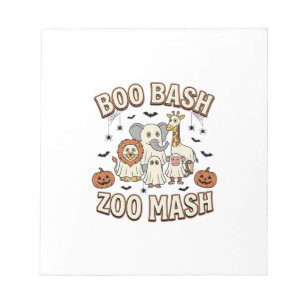 Halloween Zoo Boo Bash Funny Animal Party_1 Notepad