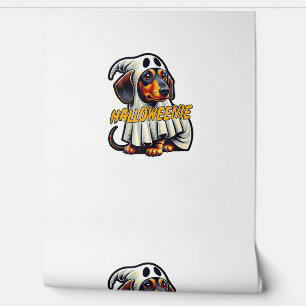 Halloweenie Funny Halloween Dachshund Dressed As A Wallpaper