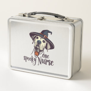 Halloween's Canine Hero One Spooky Nurse Dog Metal Lunch Box