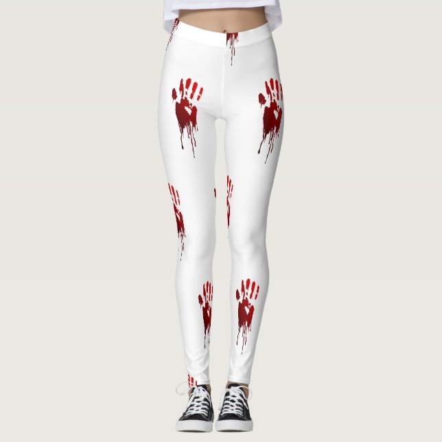 hallowen bloody hands leggings (Front)