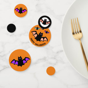 Hallowen flying bats confetti