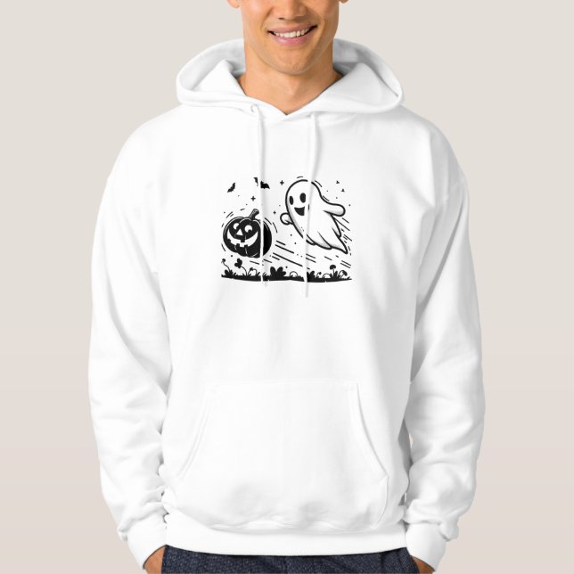 Hallowen ghost and pumpkin hoodie (Front)