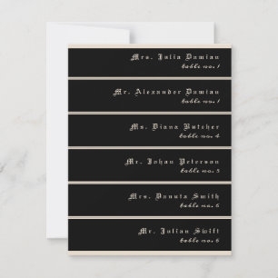 Hallowen Gothic Tarot Lovers Wedding Place Cards