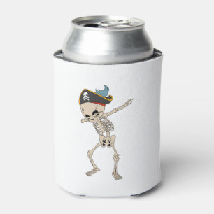 Hallowen Skeleton Pirate Dab Dance Can Cooler
