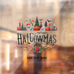 Hallowmas WINDOW DECOR Halloween Christmas Mashup