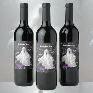 Hallows'  Eve Ghost Wine Label