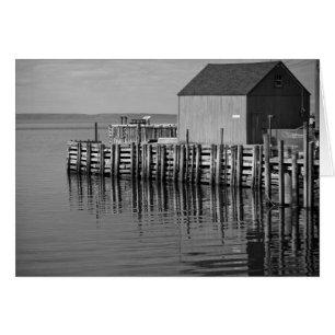 Hall's Harbour Wharf (B&W) Card