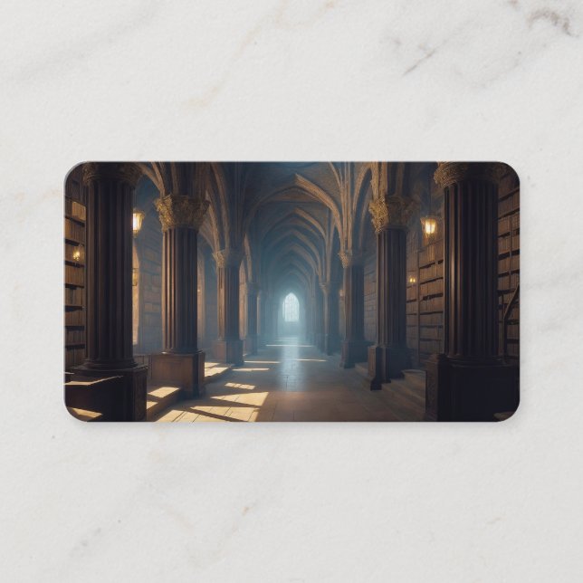 Halls of Ancient Knowledge Bookmark Business Card (Front)