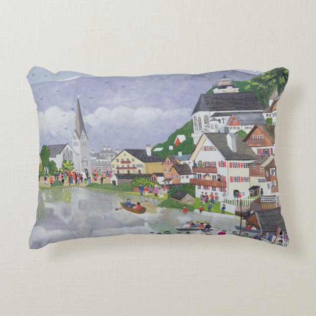Hallstadt Austria 1995 Decorative Cushion (Front)