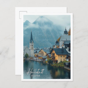 Hallstatt Austria Beautiful Tourist Place Postcard