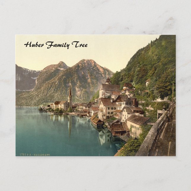 Hallstatt, Austria Family Tree Postcard (Front)
