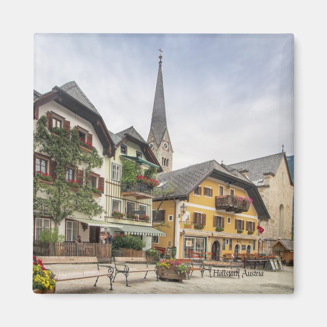 Hallstatt, Austria picturesque photograph, Magnet (Front)